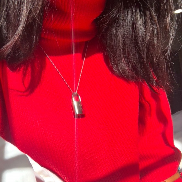 Louis Vuitton Silver Lock Vintage Necklace - Picture 4 of 4